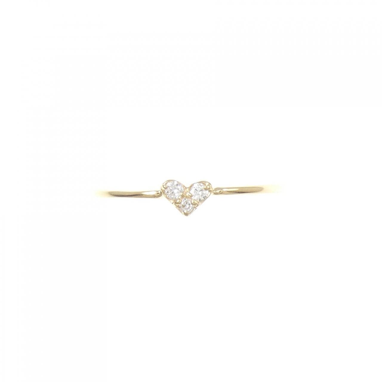 【再加工款】K18YG心形鑽石戒指 0.05克拉