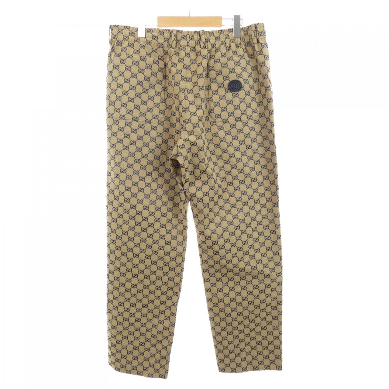 グッチ GUCCI レザーインターロッキングG付きGGキャンバスパンツ 658090 Z8AOV パンツ