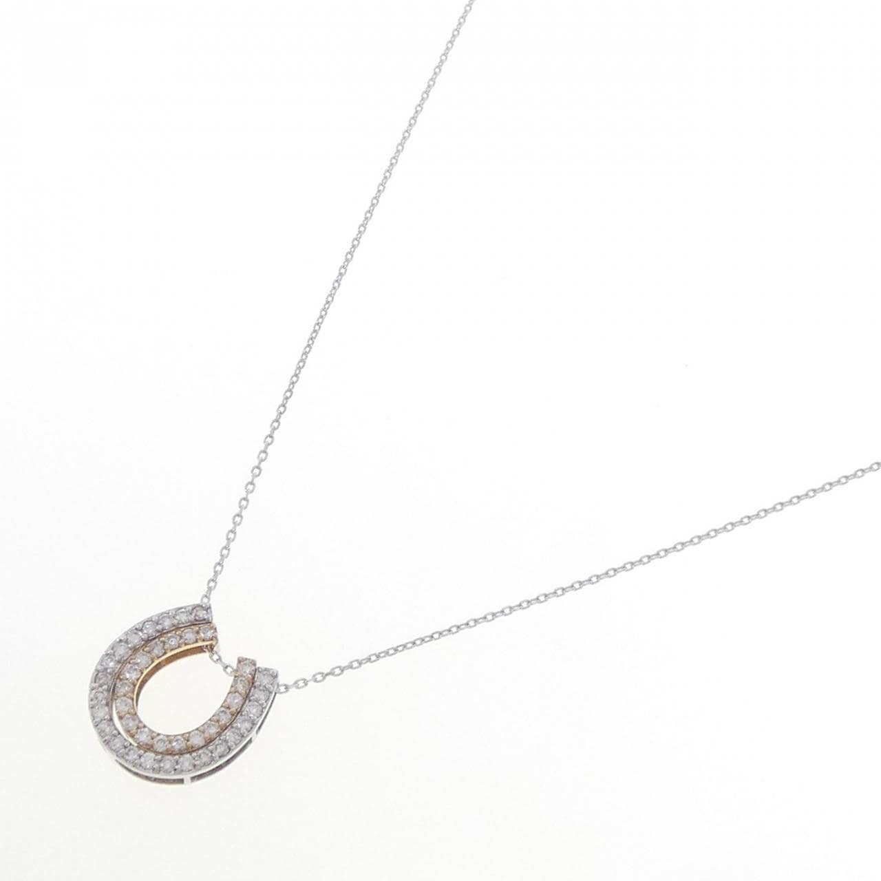 K18WG/K18PG 2WAY ダイヤモンド ネックレス 0.50CT