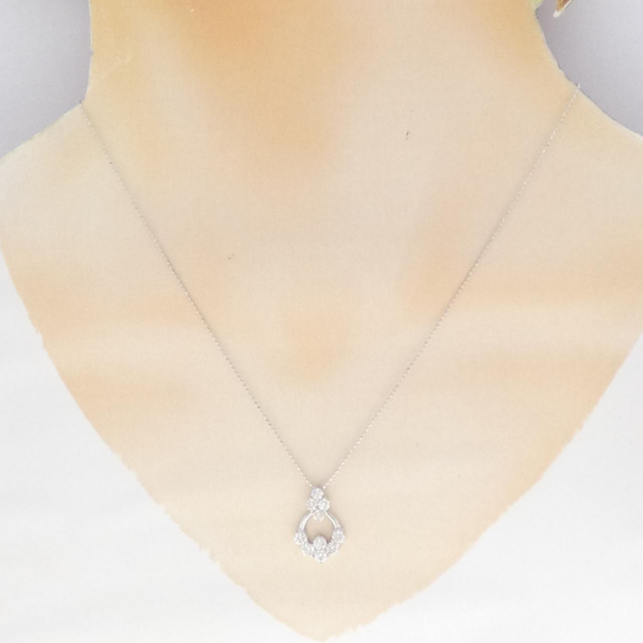 K18WG ダイヤモンド ネックレス 1.00CT