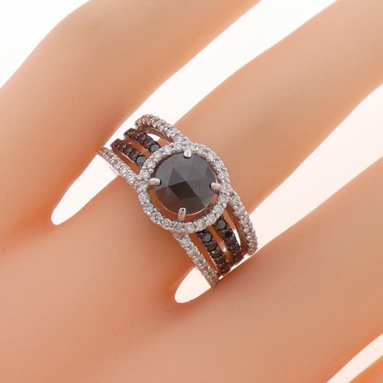 K14WG ダイヤモンド リング 1.08CT