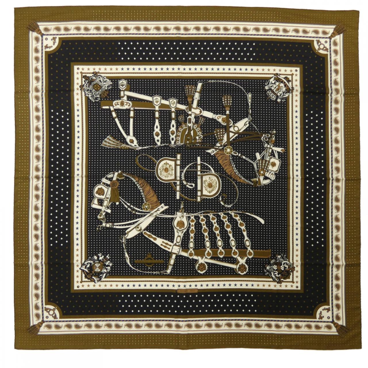 エルメス HERMES HARNAIS DE COUR BANDANA H243935S カレジェアン140 ショール