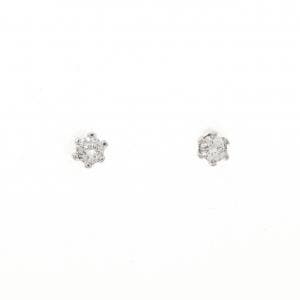 PT900 ソリティア ダイヤモンド ピアス 0.20CT