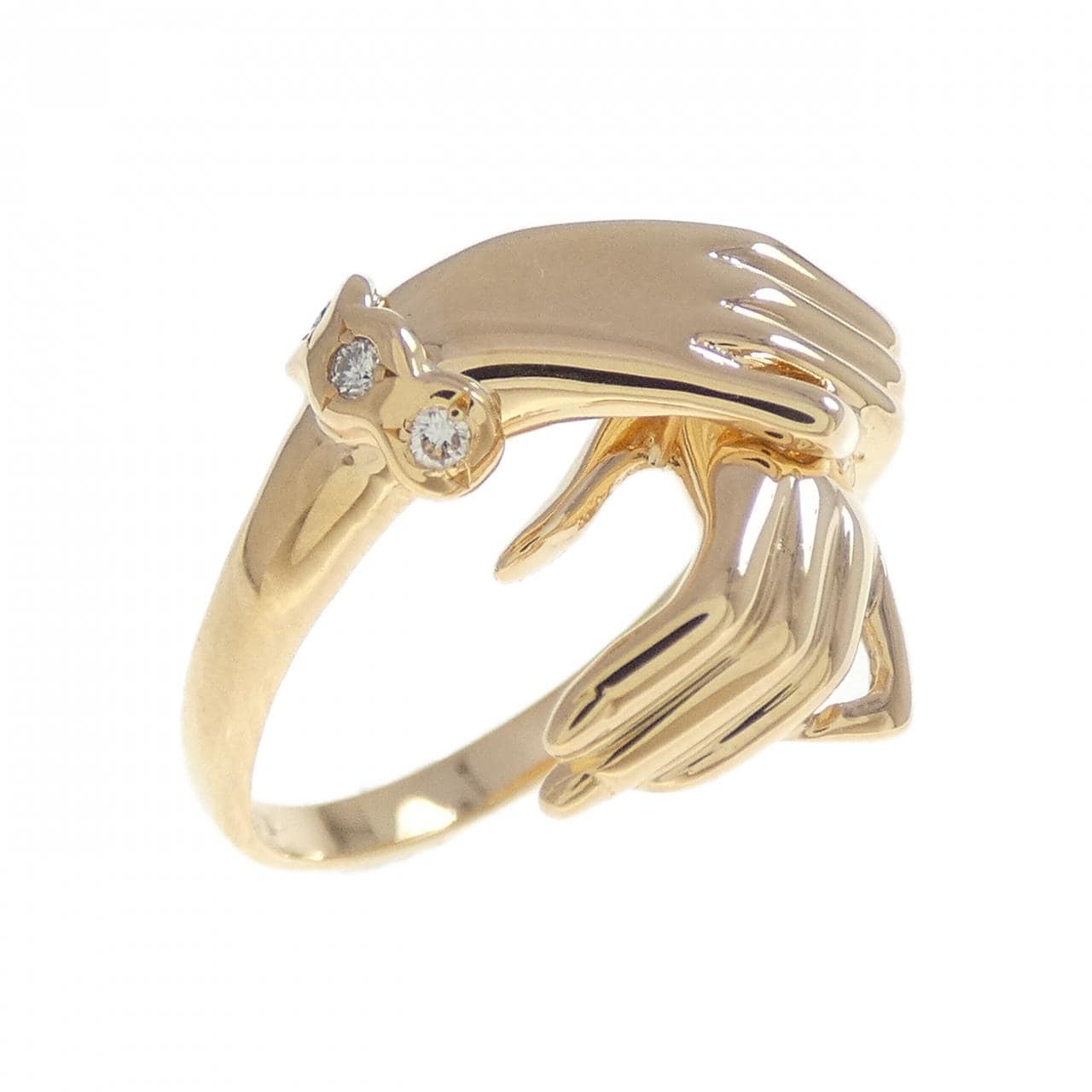 K18PG ハンド ダイヤモンド リング 0.024CT