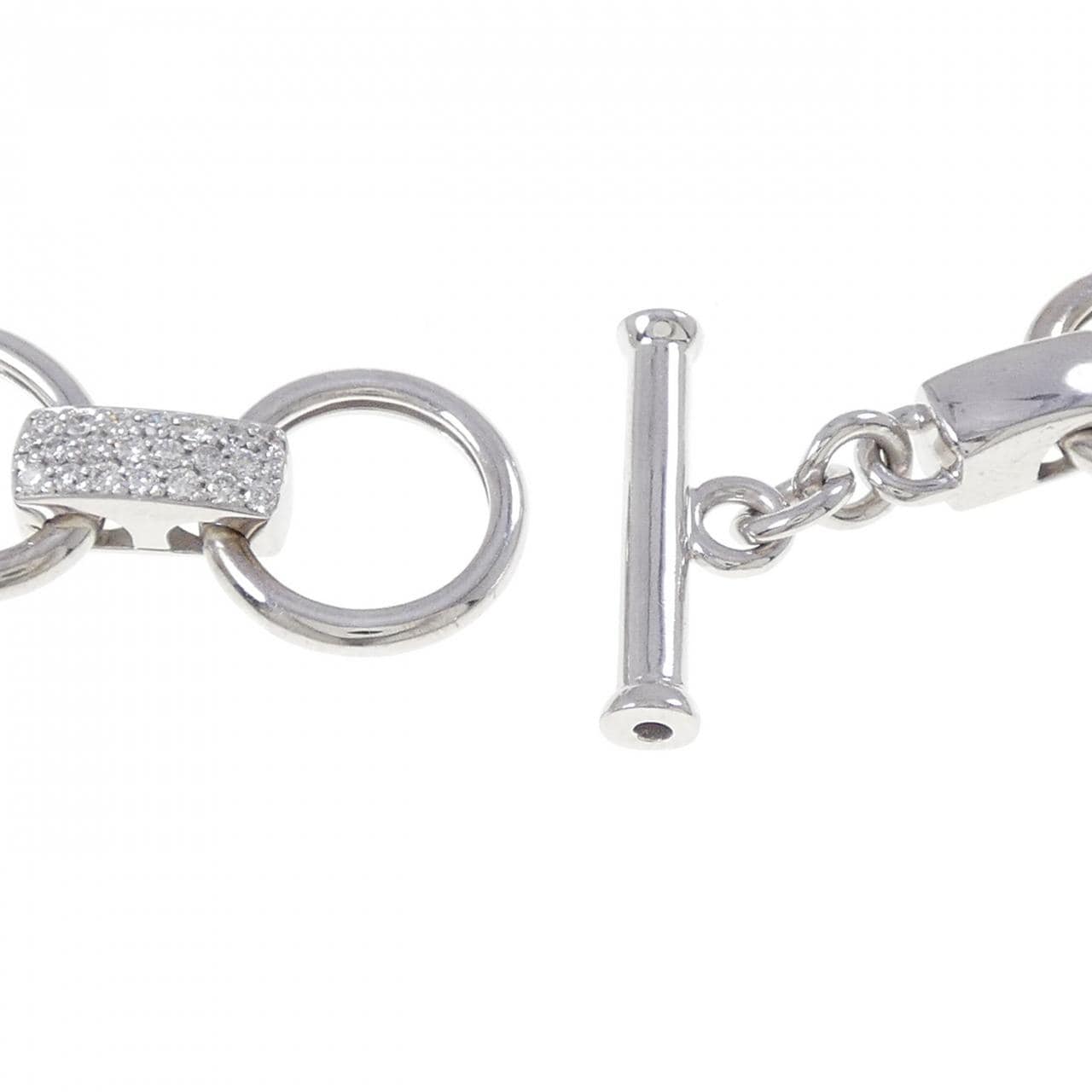 K18WG ダイヤモンド ブレスレット 1.20CT