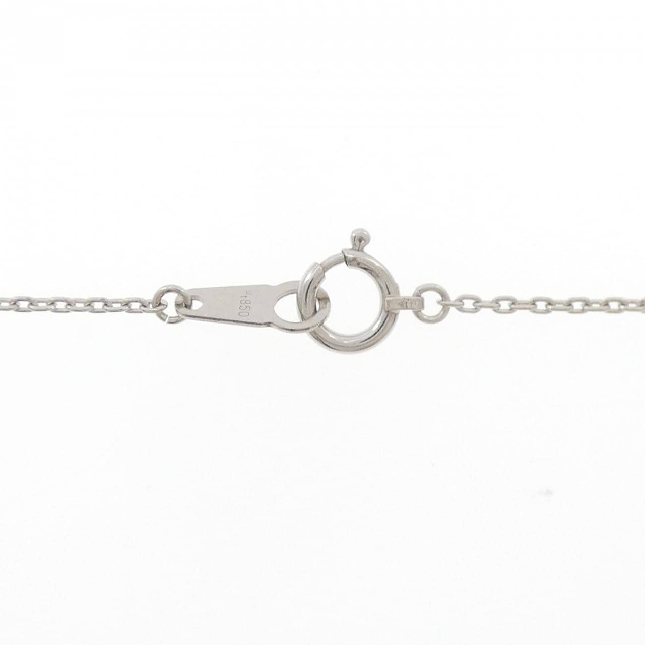 PT900/PT850 フラワー ラピスラズリ ネックレス