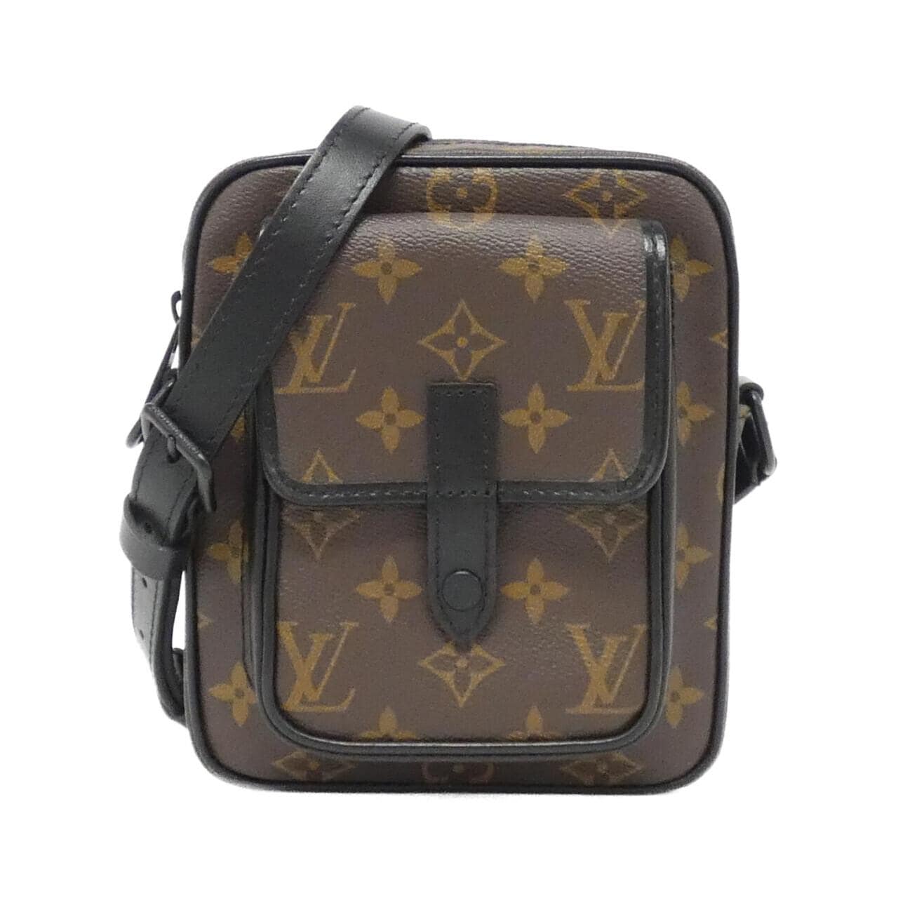 LOUIS VUITTON Monogram Macassar Christopher 穿戴式錢包 M69404 肩背包