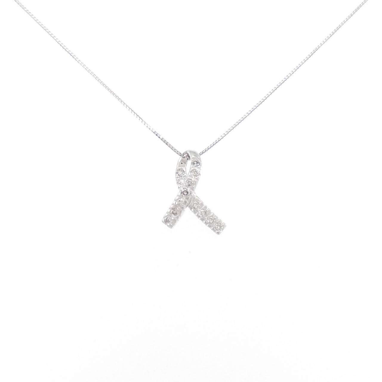 K18WG ダイヤモンド ネックレス 0.20CT