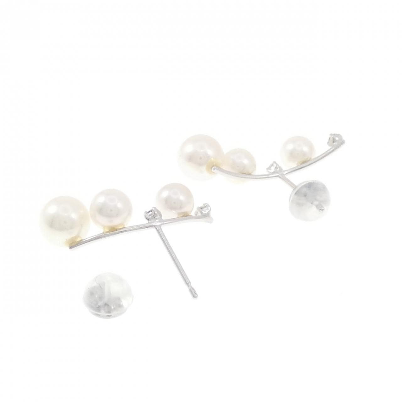 【新品】PT900 アコヤパール ピアス