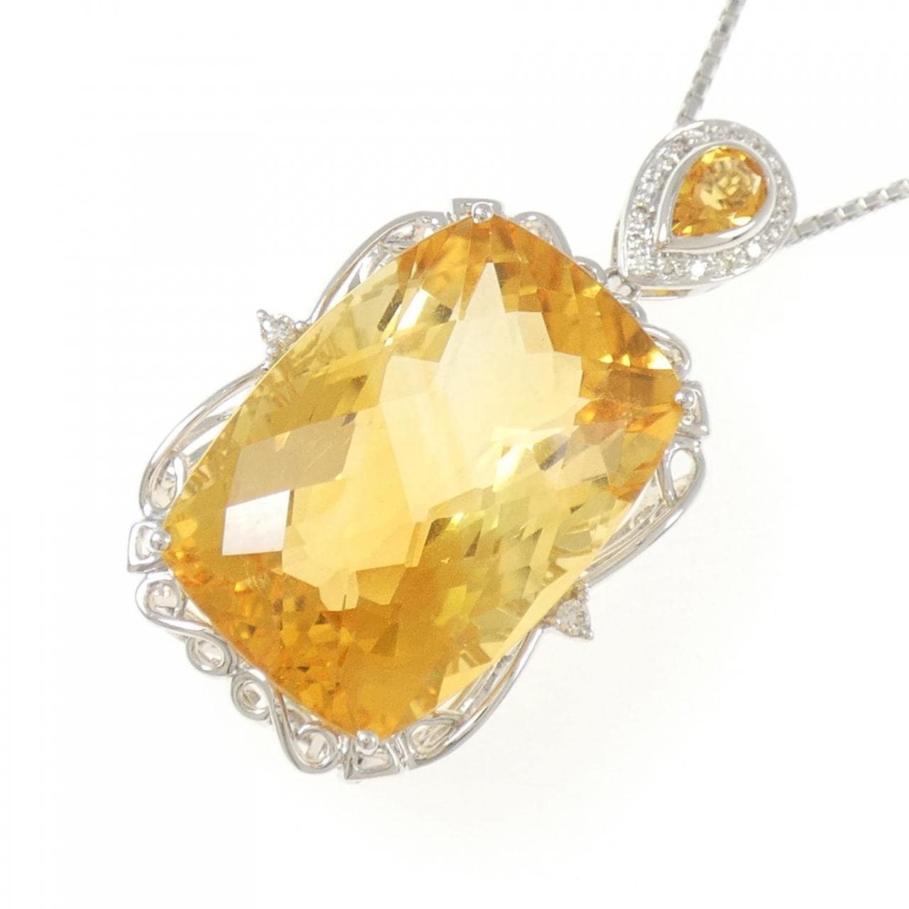 750WG/K18WG シトリン ネックレス