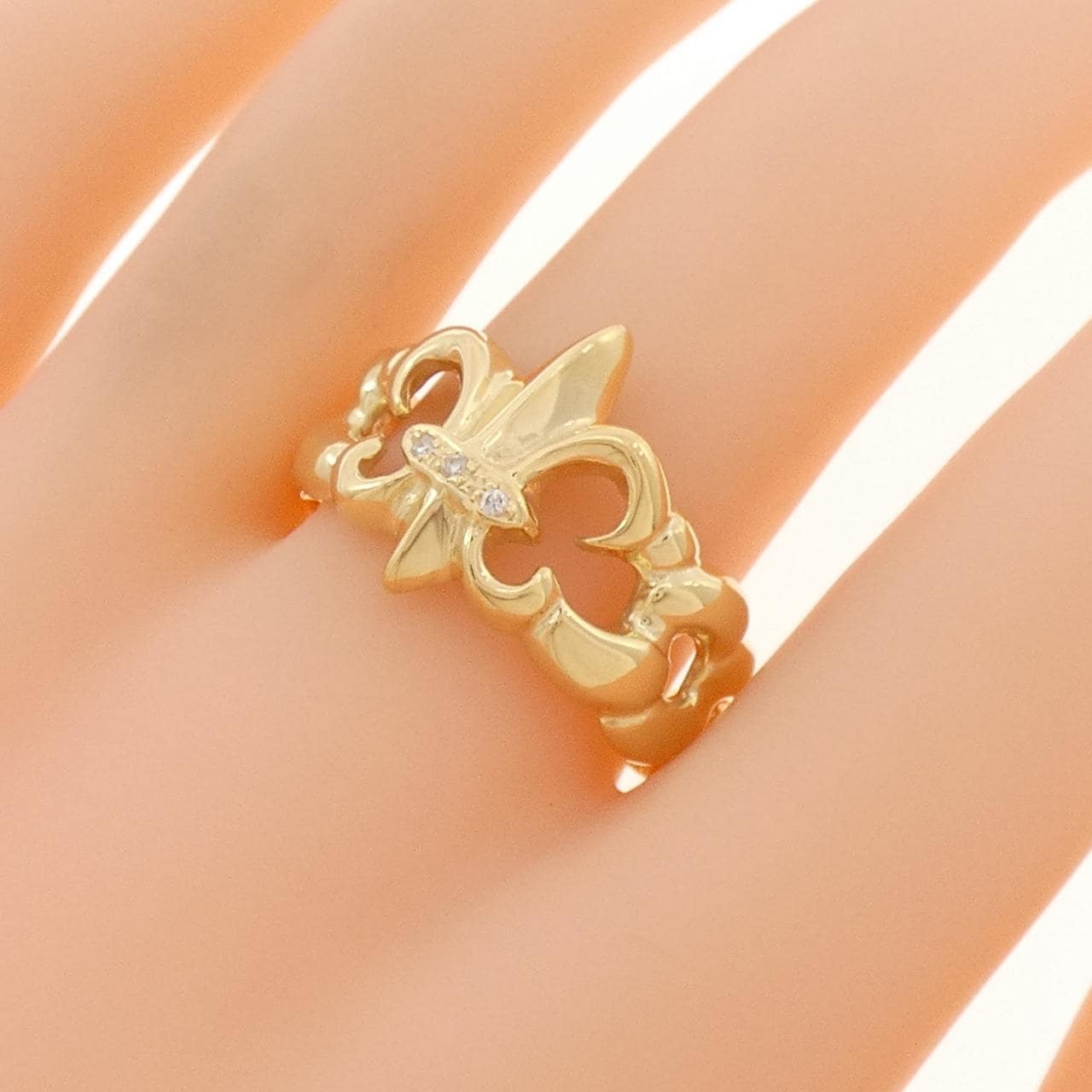 【新品】K18YG ダイヤモンド リング 0.02CT