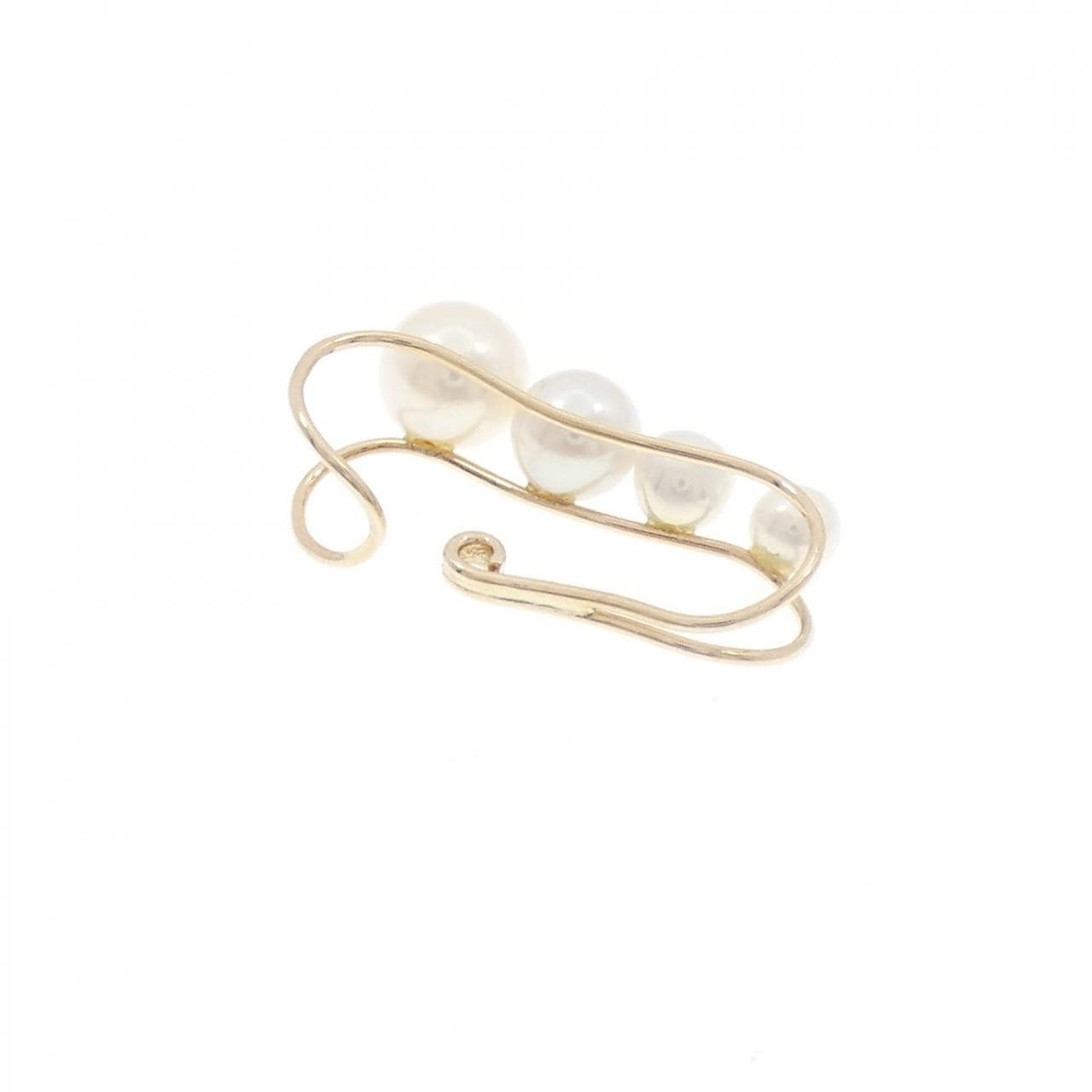 K10YG 淡水パール イヤーカフ 片耳