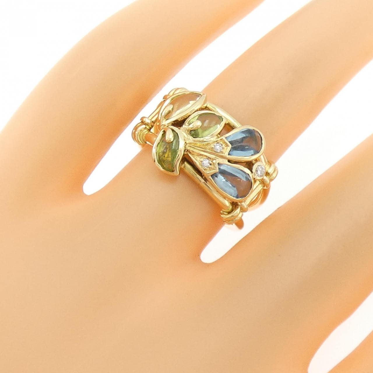 K18YG カラーストーン リング