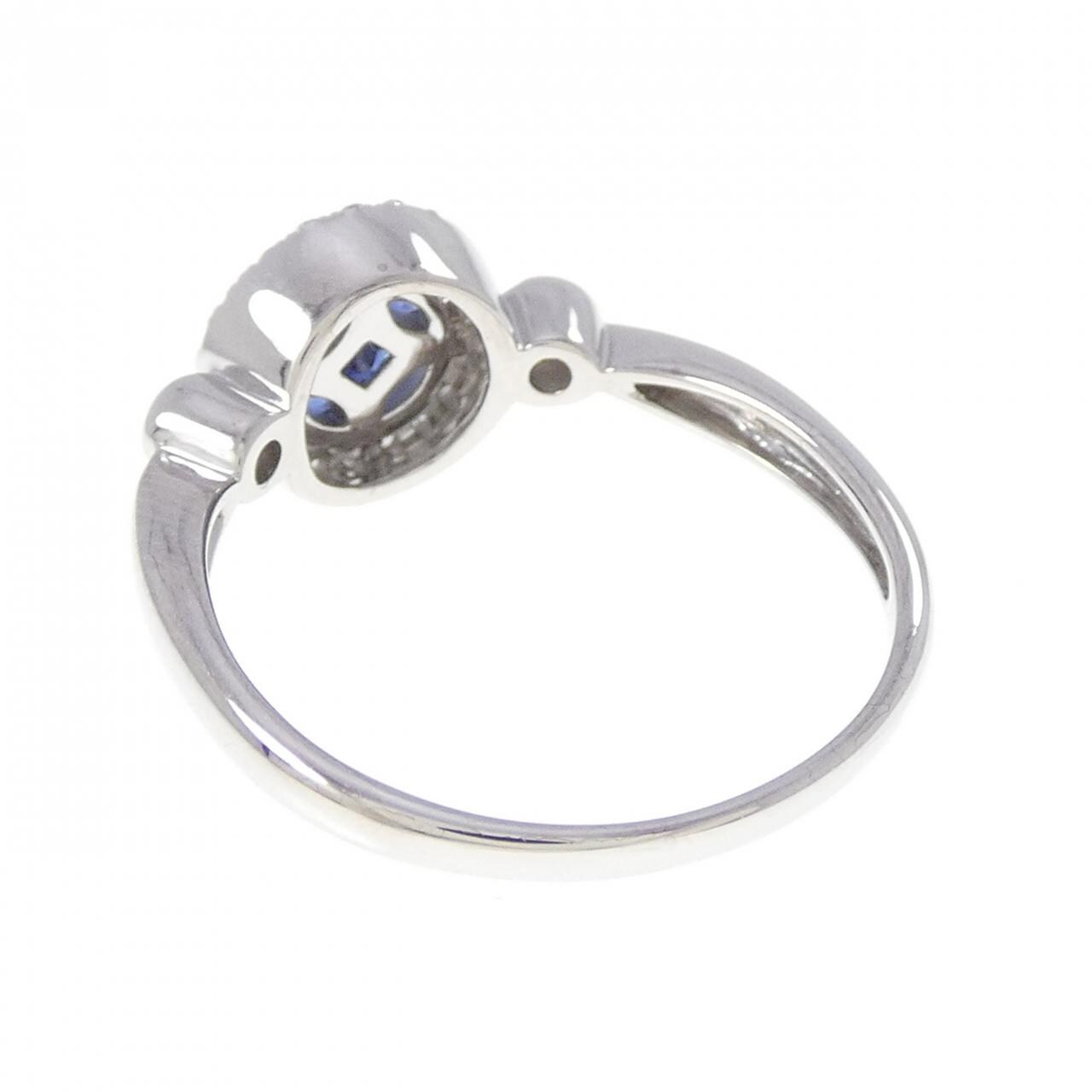 K18WG サファイヤ リング 0.50CT