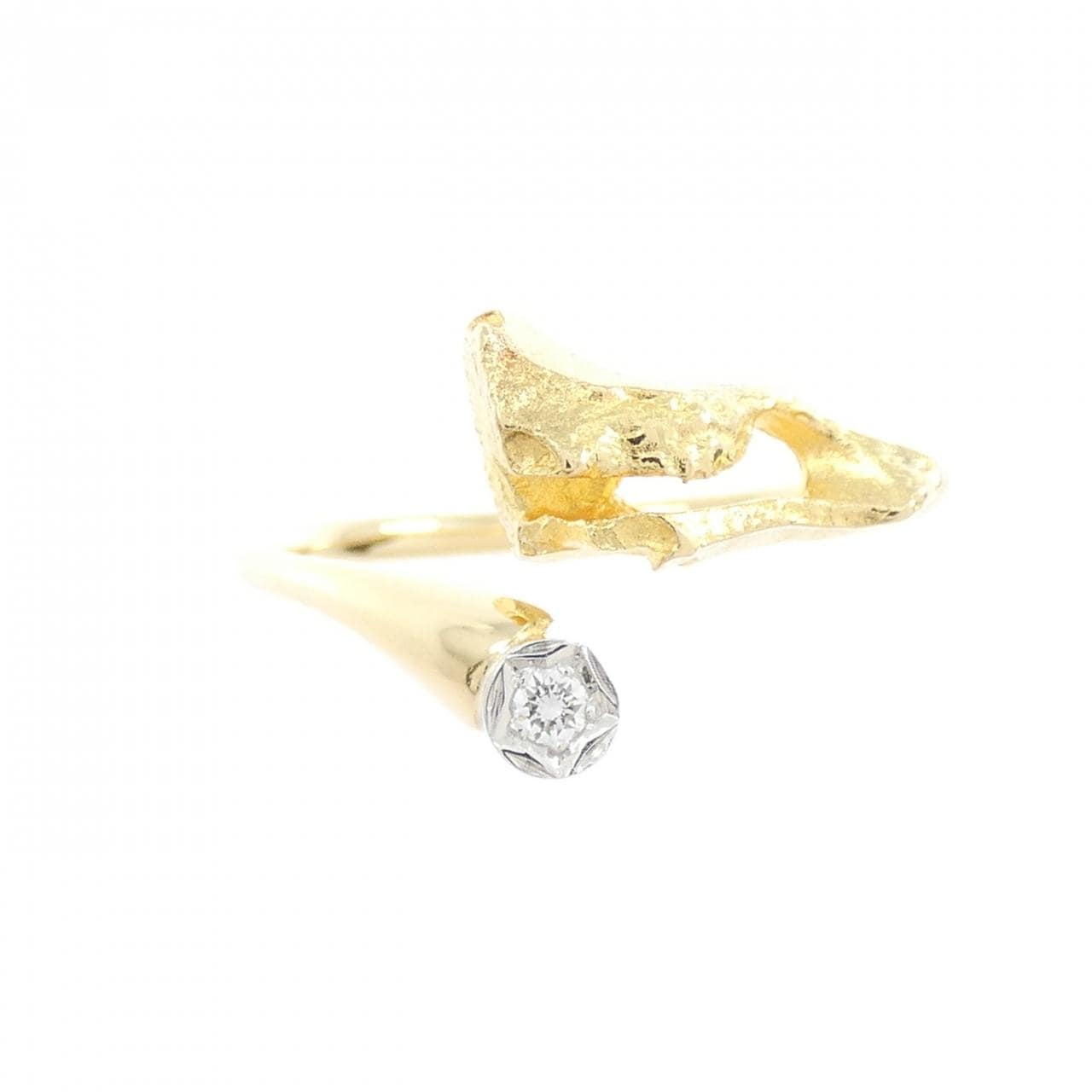 750YG/PT900 ダイヤモンド リング 0.02CT