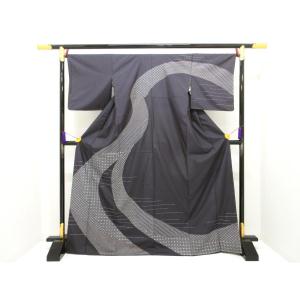 訪問着　紬織　刺繍加工