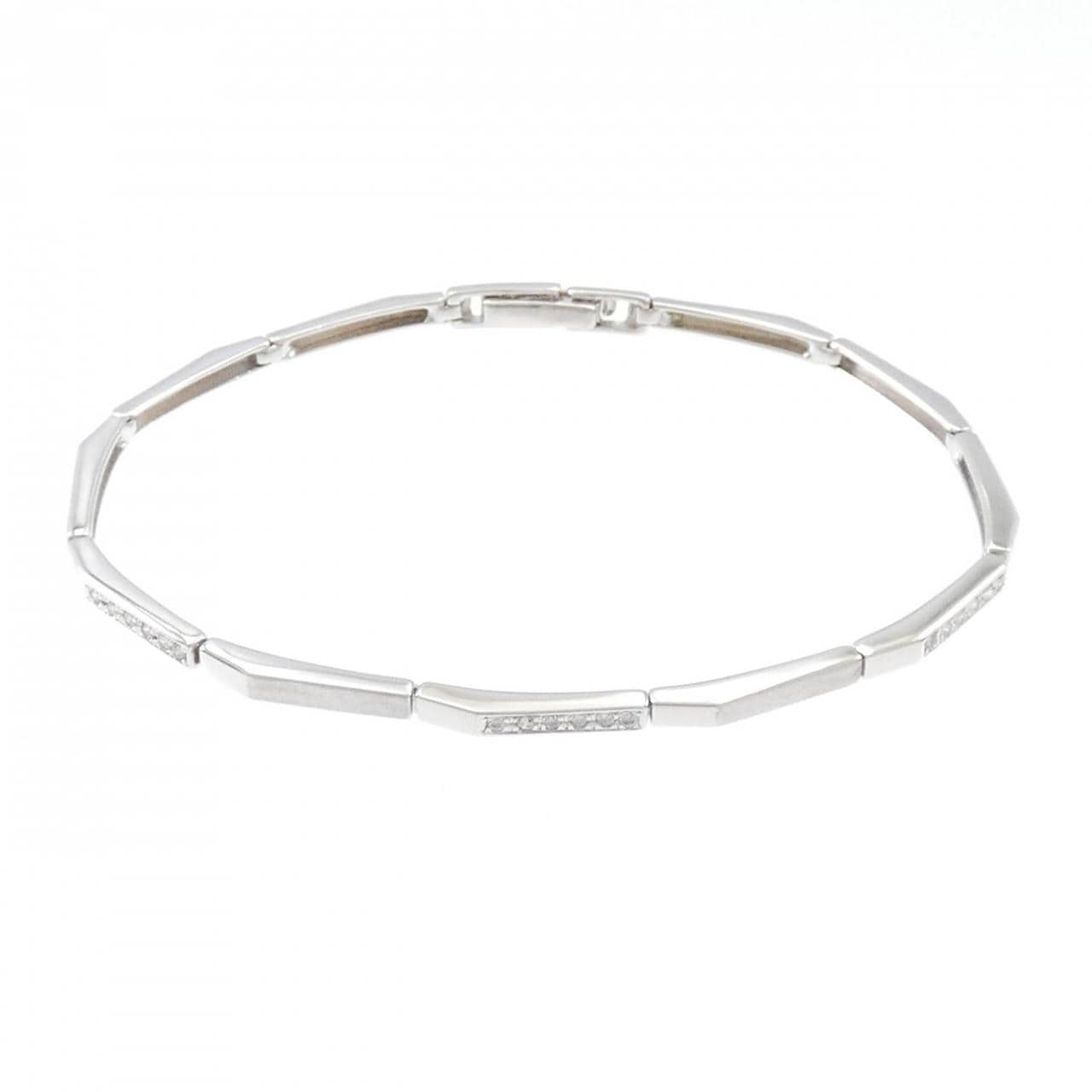 K18WG Diamond bracelet 0.15CT