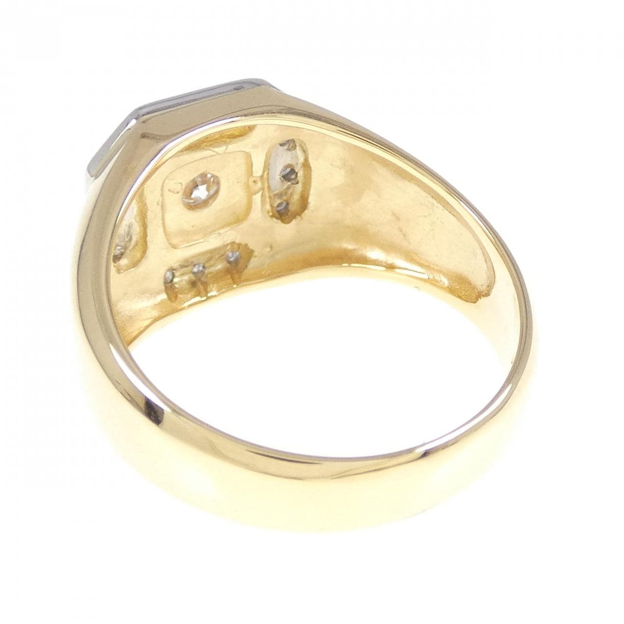 K18YG/PT900 ダイヤモンド リング 0.2CT