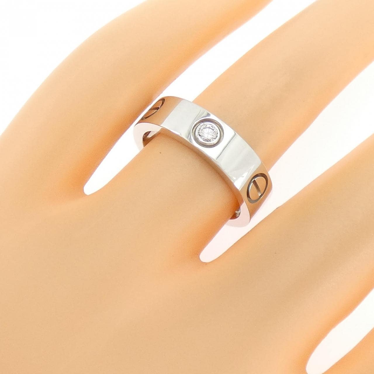 カルティエ ラブ ハーフダイヤ リング