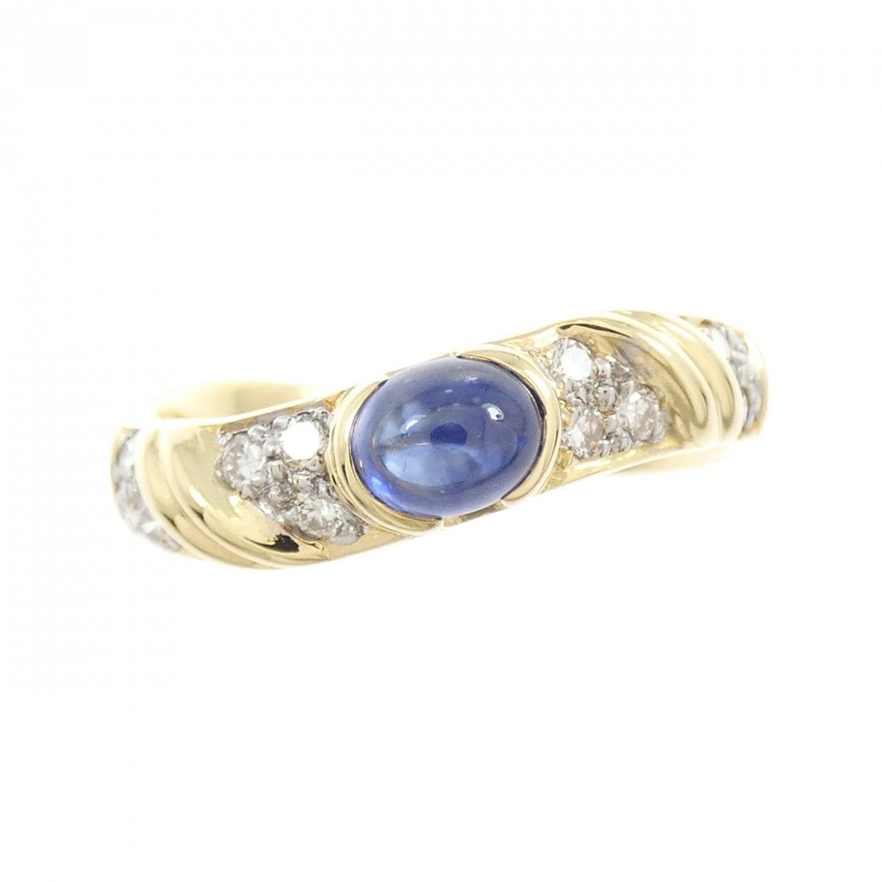K18YG/K18WG サファイヤ リング 0.56CT
