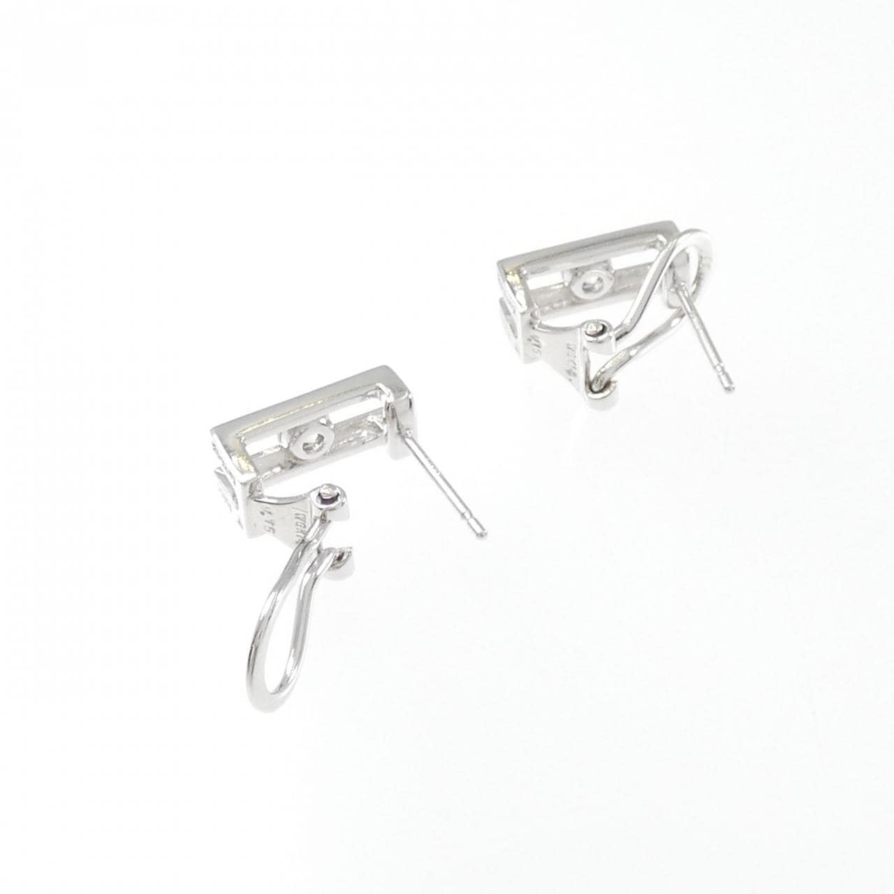 K18WG/PT900/K14WG ダイヤモンド ピアス 0.30CT