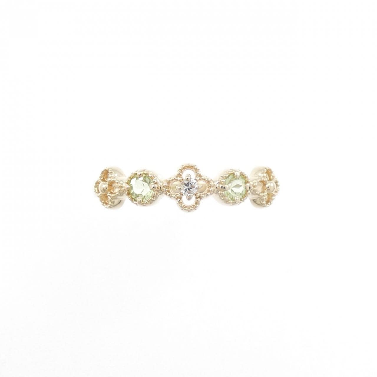 K10YG ペリドット ピンキーリング