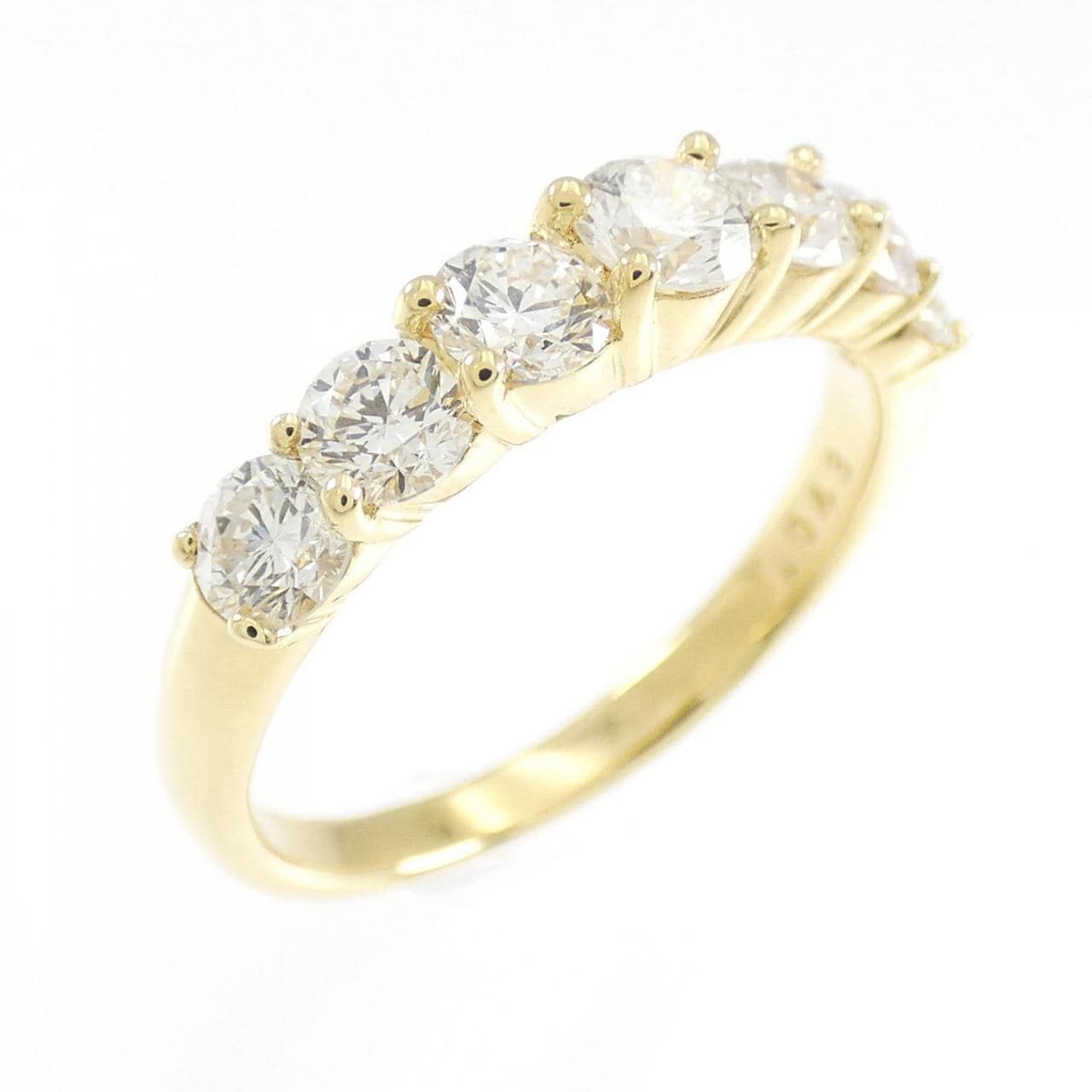 [BRAND NEW] K18YG Diamond Ring 1.043CT G VVS2-SI2 VG-GOOD