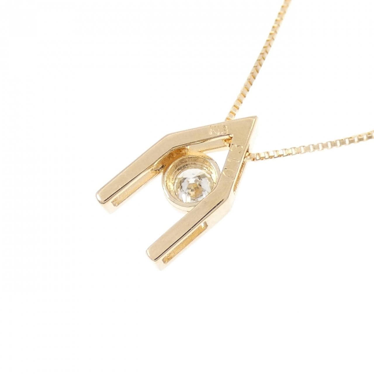 K18YG ダイヤモンド ネックレス 0.13CT