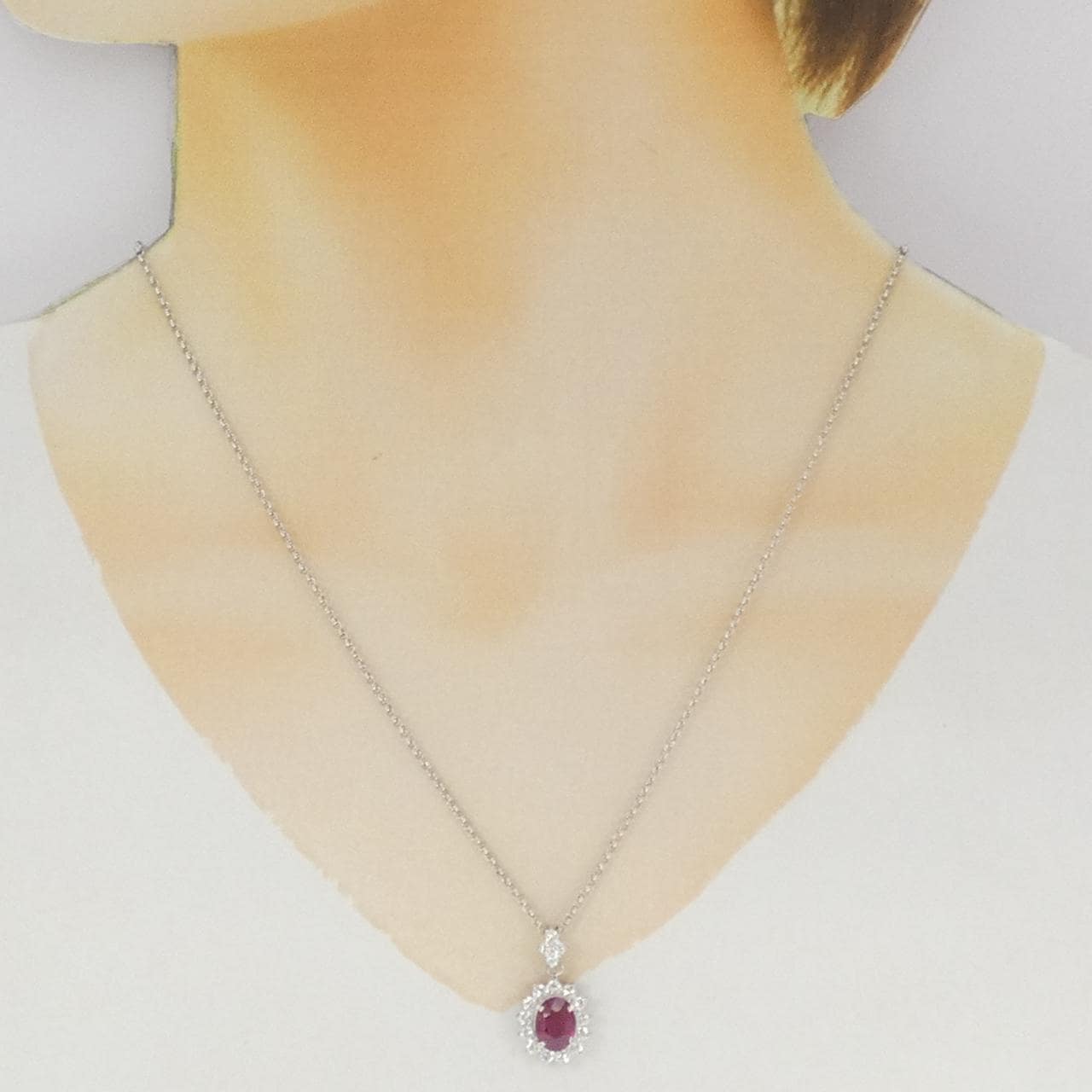 PT900/PT850 ルビー ネックレス 2.02CT ビルマ産