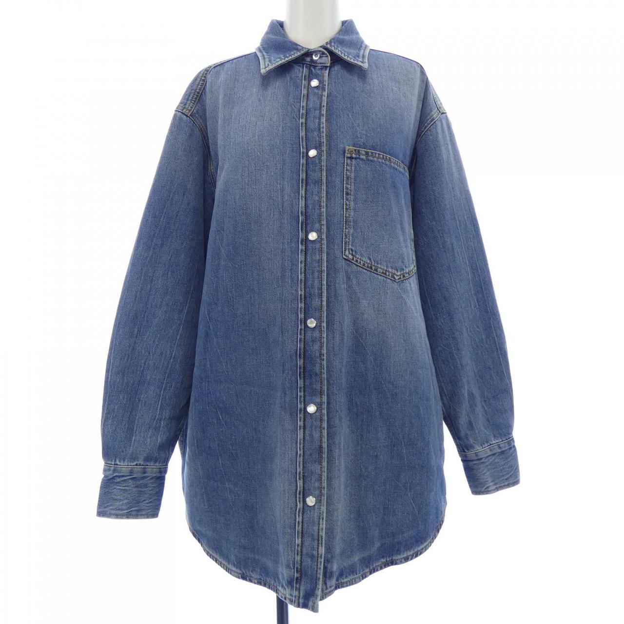 グッチ GUCCI ウォッシュ加工オーガニックデニムシャツ インターロッキングG 772882 XDCT9 デニムジャケット