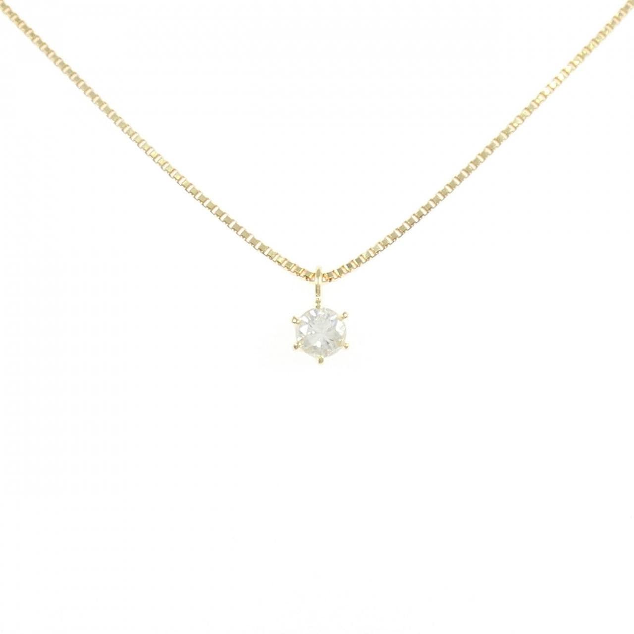 K18YG ソリティア ダイヤモンド ネックレス 0.15CT