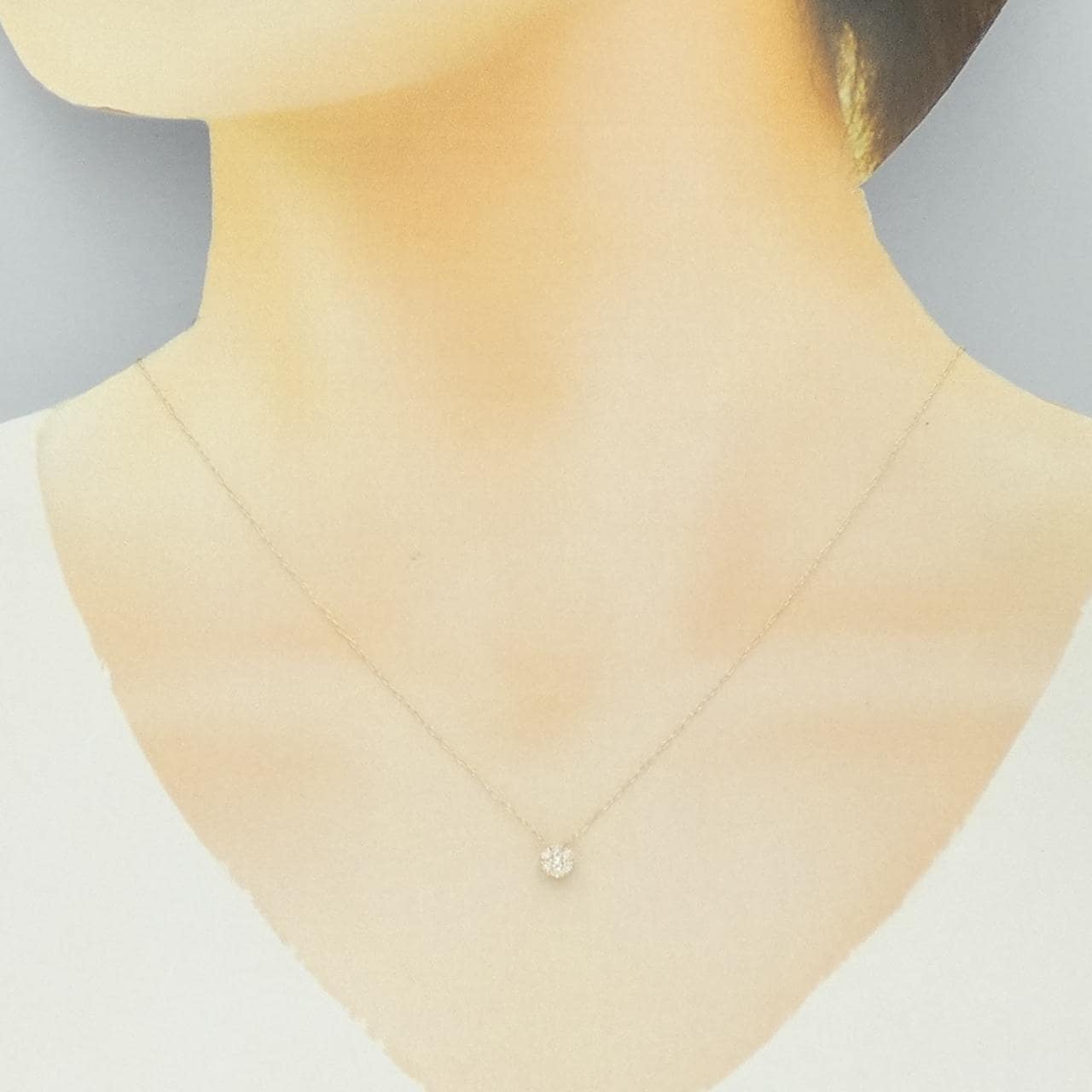 K10YG ダイヤモンド ネックレス 0.09CT