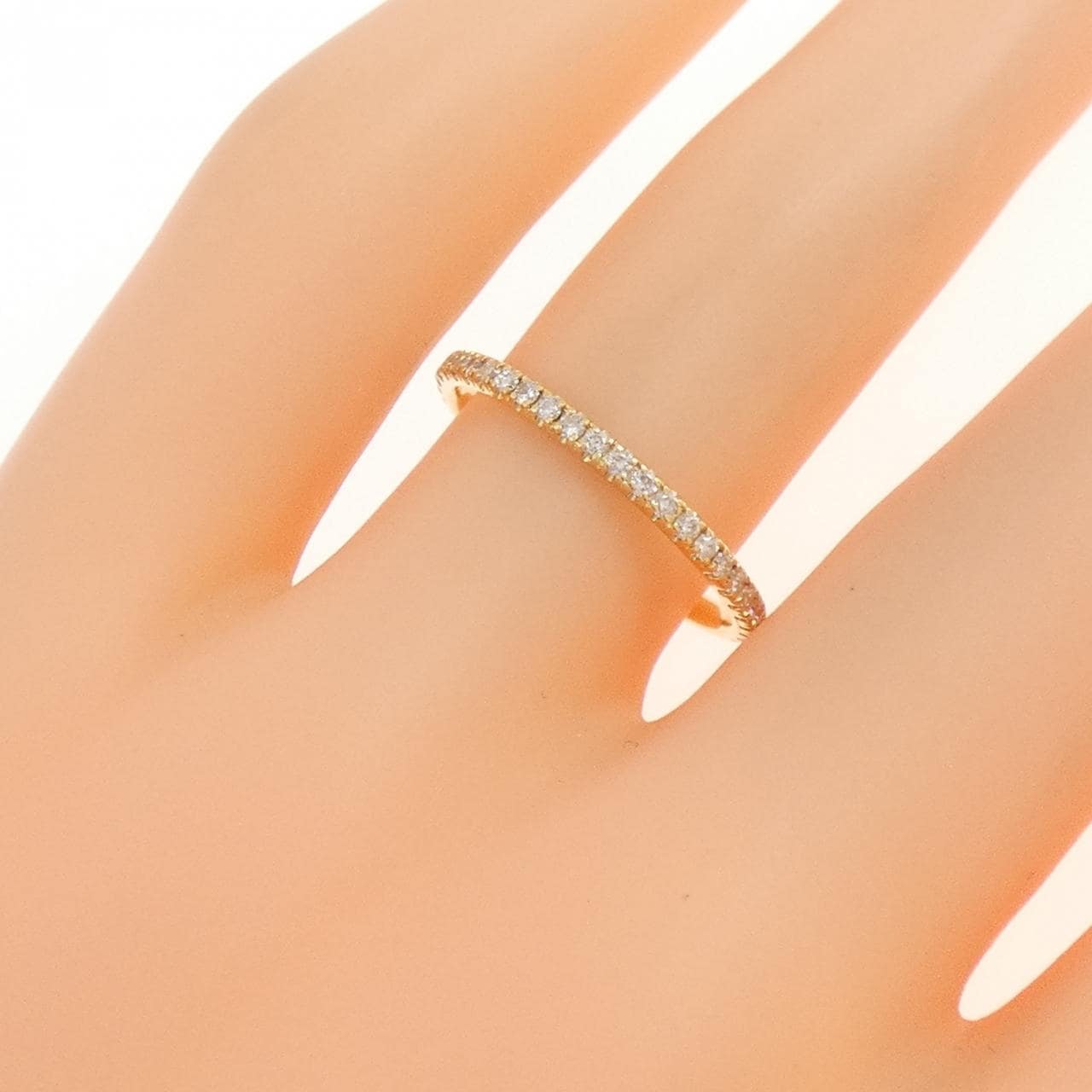 K18YG フルエタニティ ダイヤモンド リング 0.28CT
