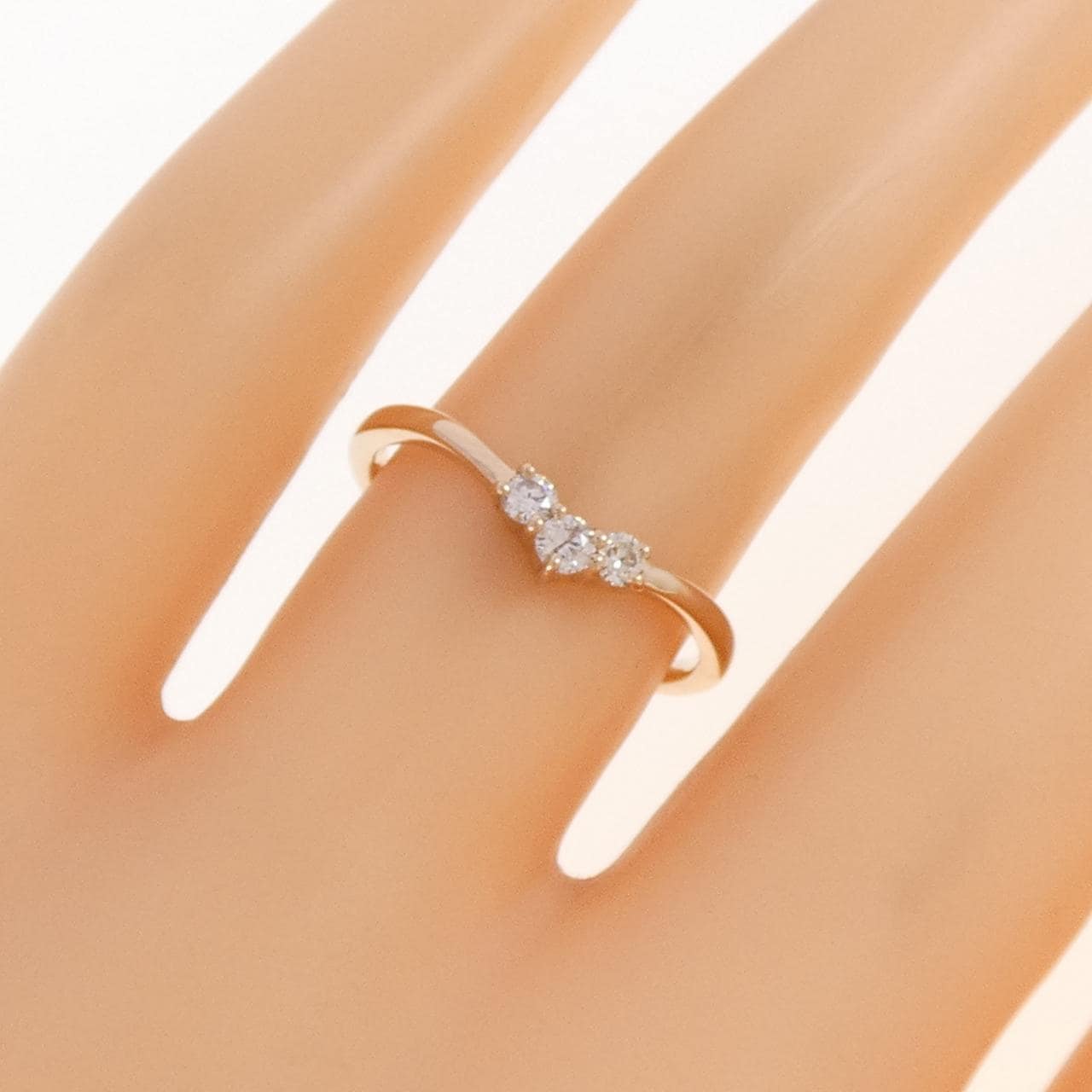 K18PG ダイヤモンド リング 0.13CT