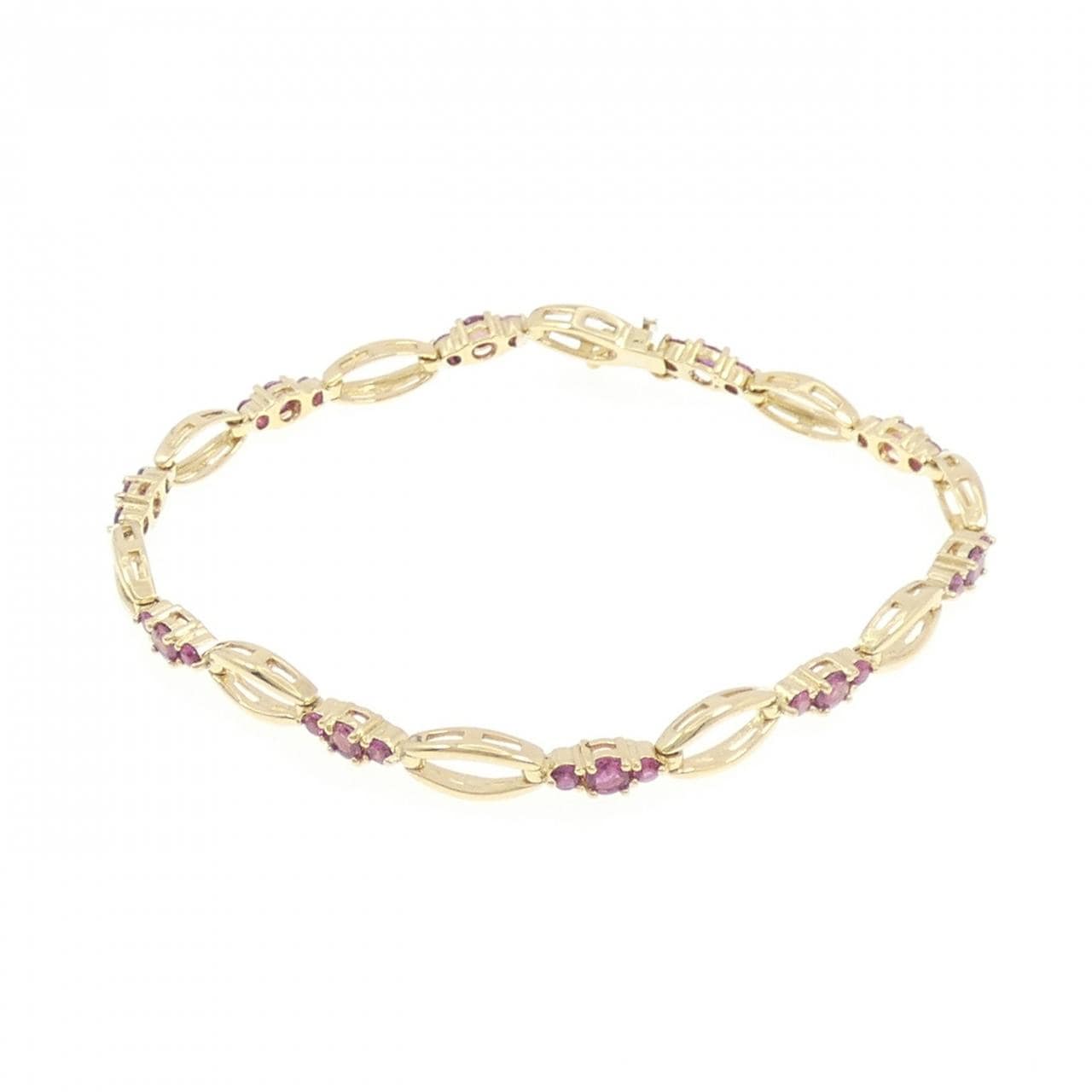 K18YG ルビー ブレスレット 2.15CT