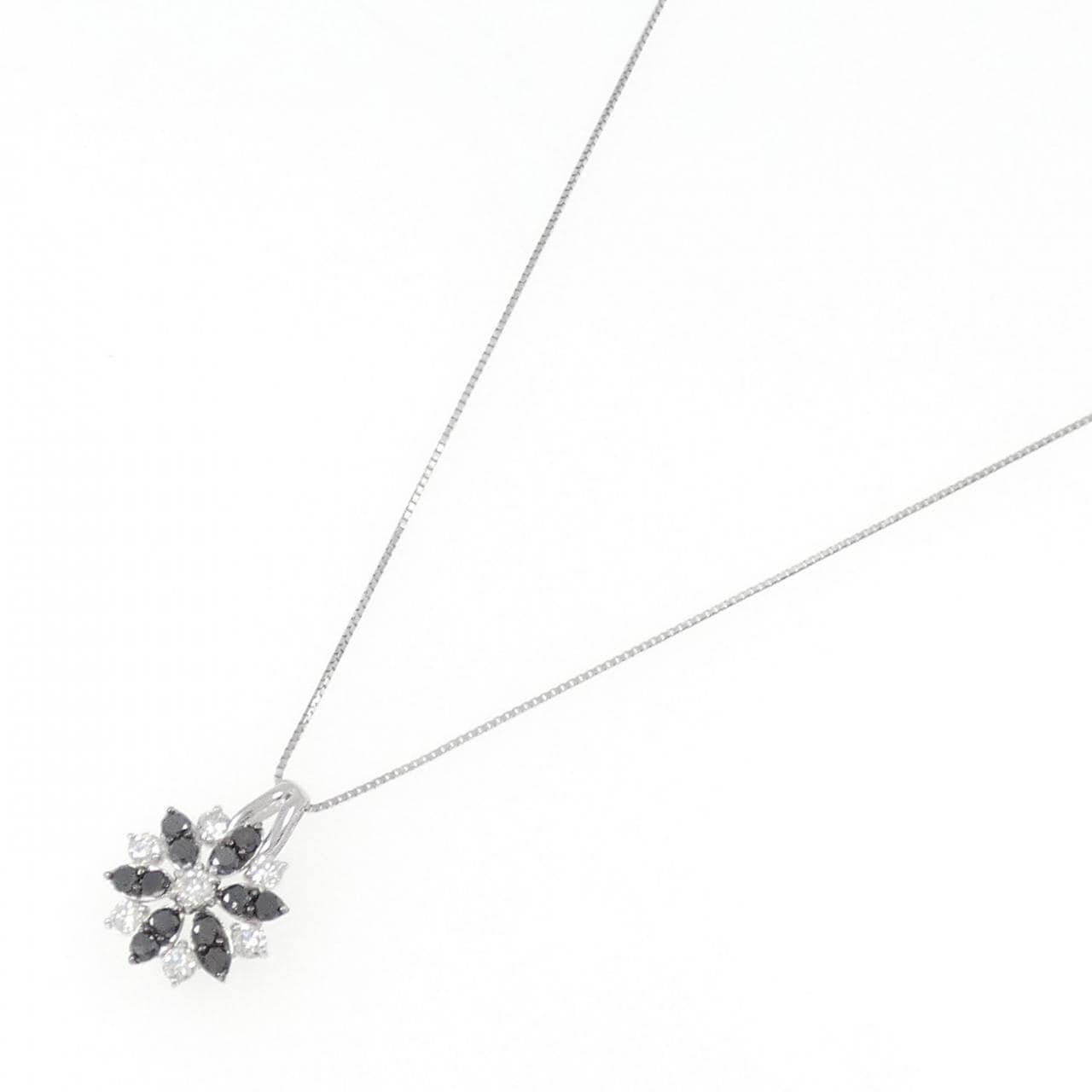 K18WG/K18BG Diamond necklace 1.00CT