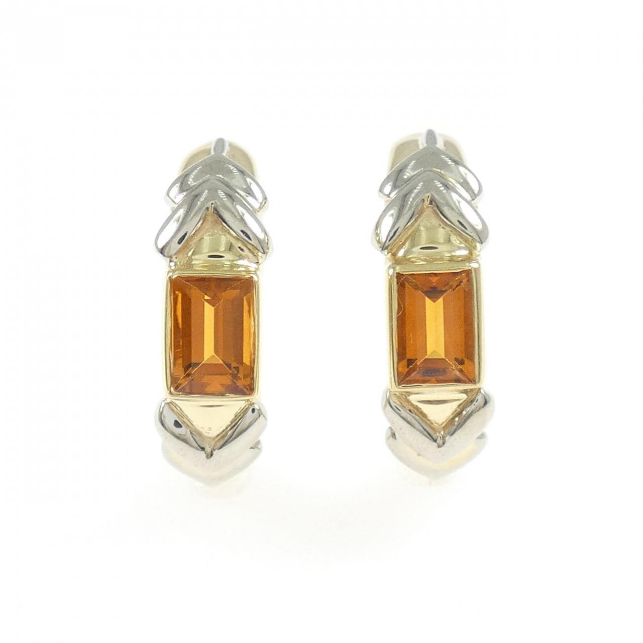 K18YG/K18WG シトリン ピアス