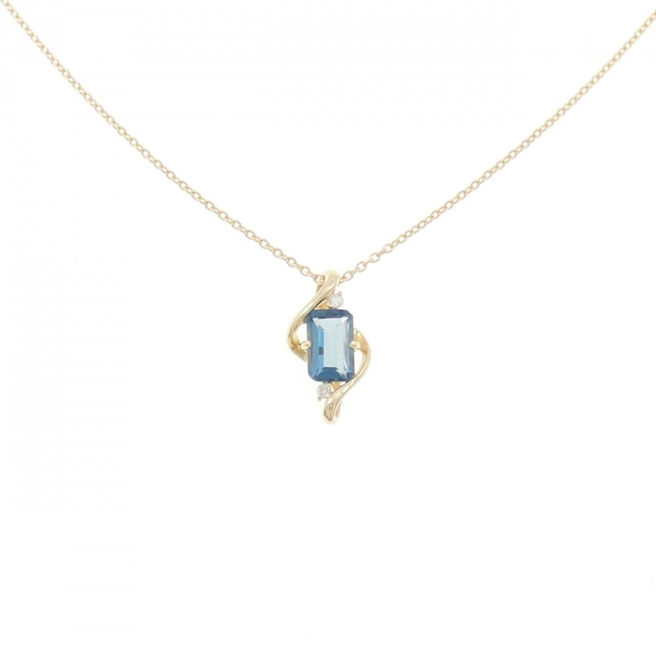 K10YG ブルートパーズ ネックレス