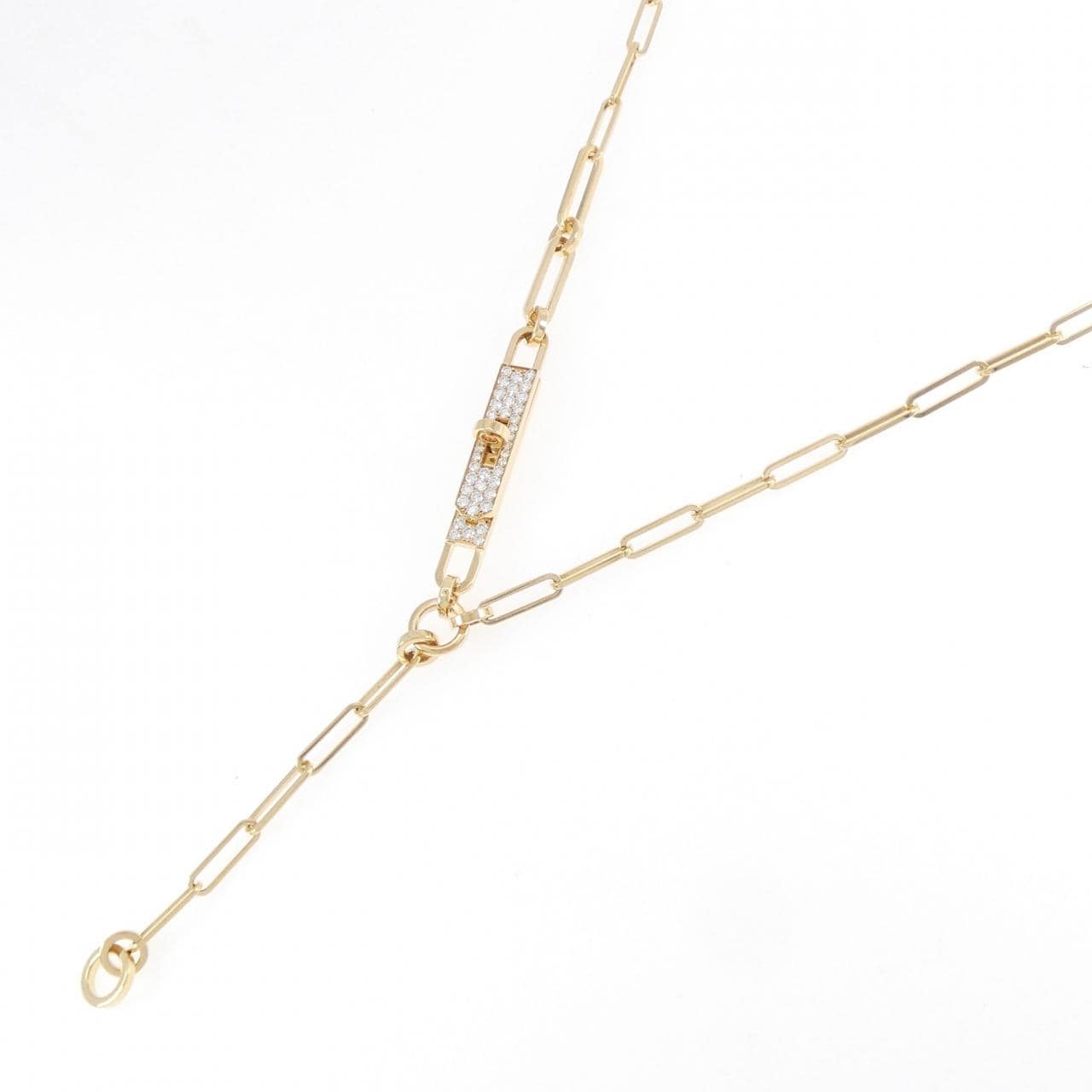 エルメス ケリー チェーン ラリアット スモール ネックレス 0.62CT