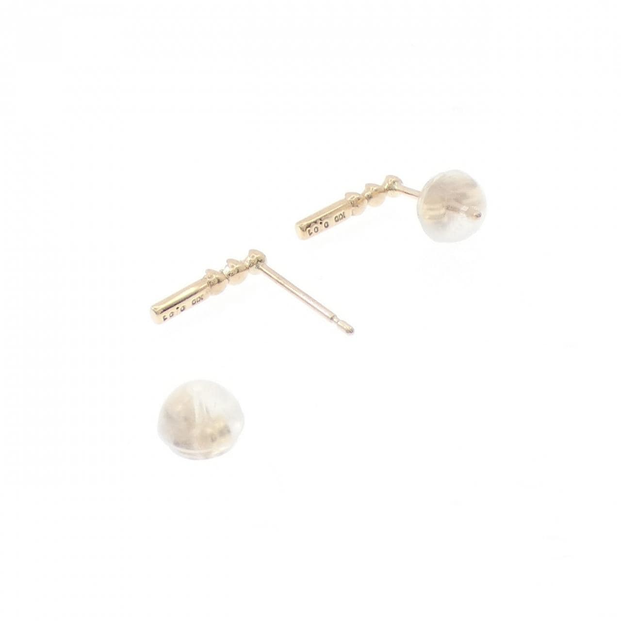 K10YG ダイヤモンド ピアス 0.02CT