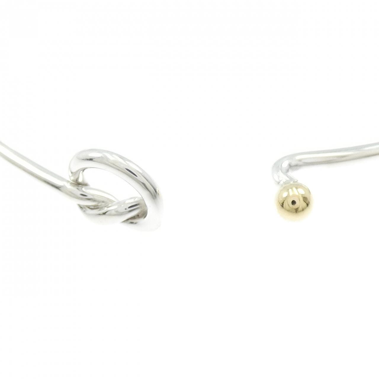 【ヴィンテージ】ティファニー フラットワイヤー フック&アイ ハート バングル