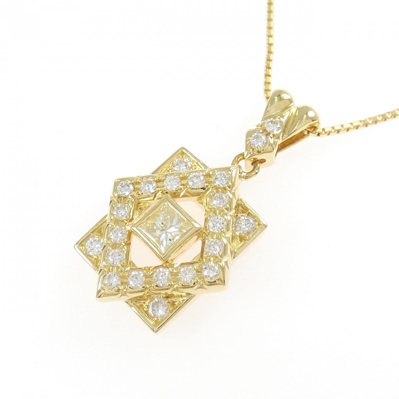 K18YG ダイヤモンド ネックレス 0.15CT