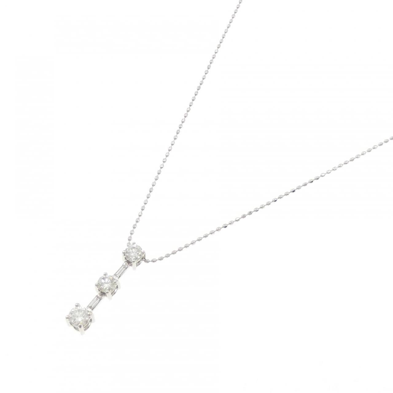K18WG ダイヤモンド ネックレス 0.50CT