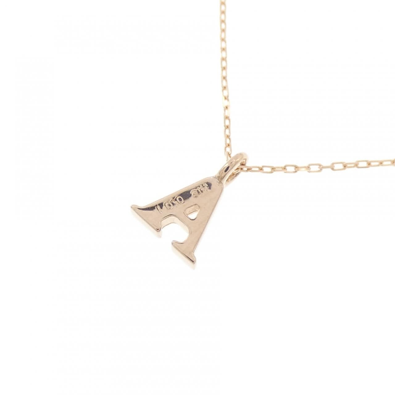 K18PG イニシャルA ダイヤモンド ネックレス 0.01CT