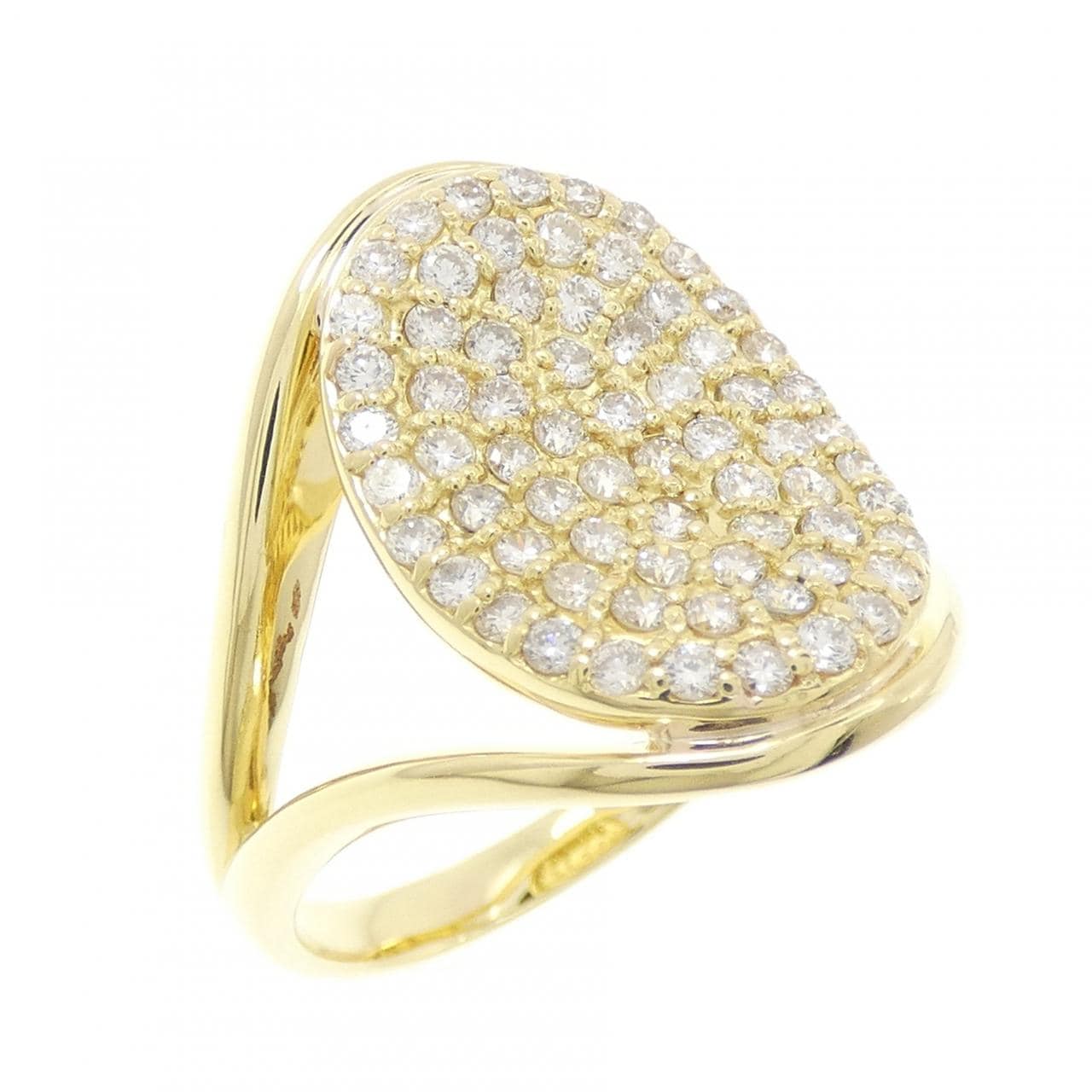 K18YG パヴェ ダイヤモンド リング 1.00CT