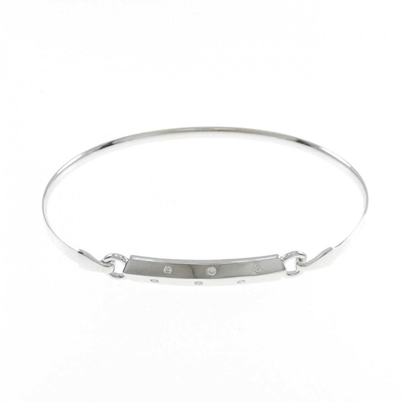 K18WG Diamond bangle 0.10CT