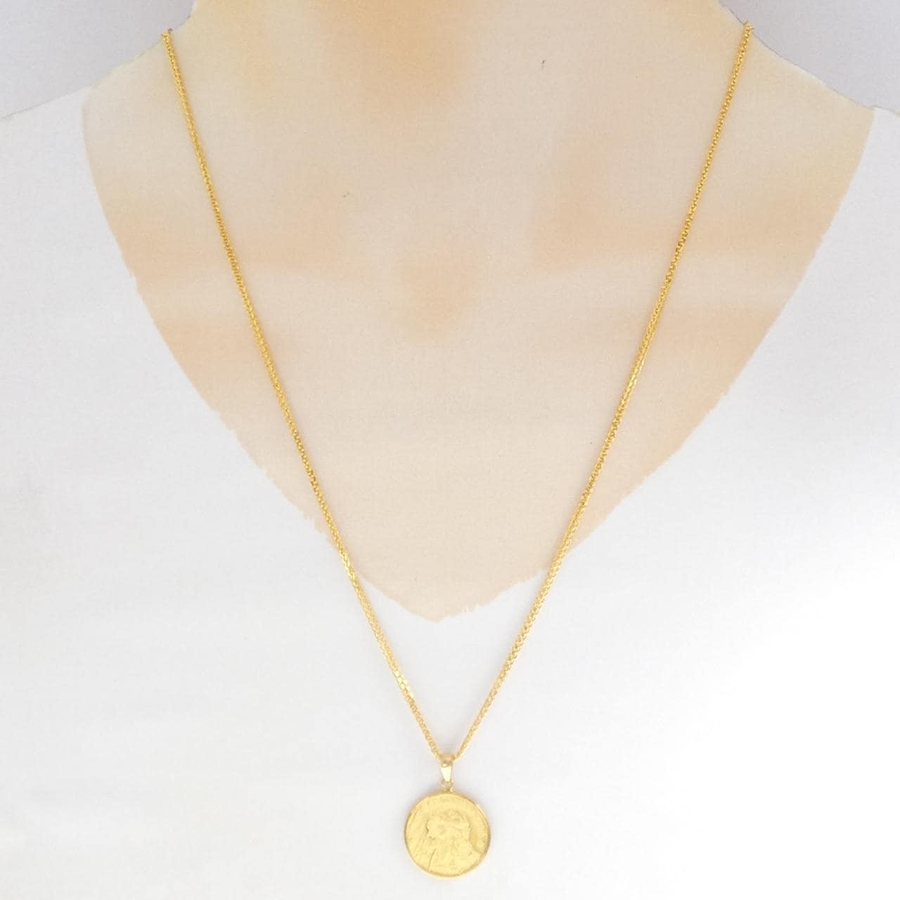 K24YG(枠) コイン ネックレス