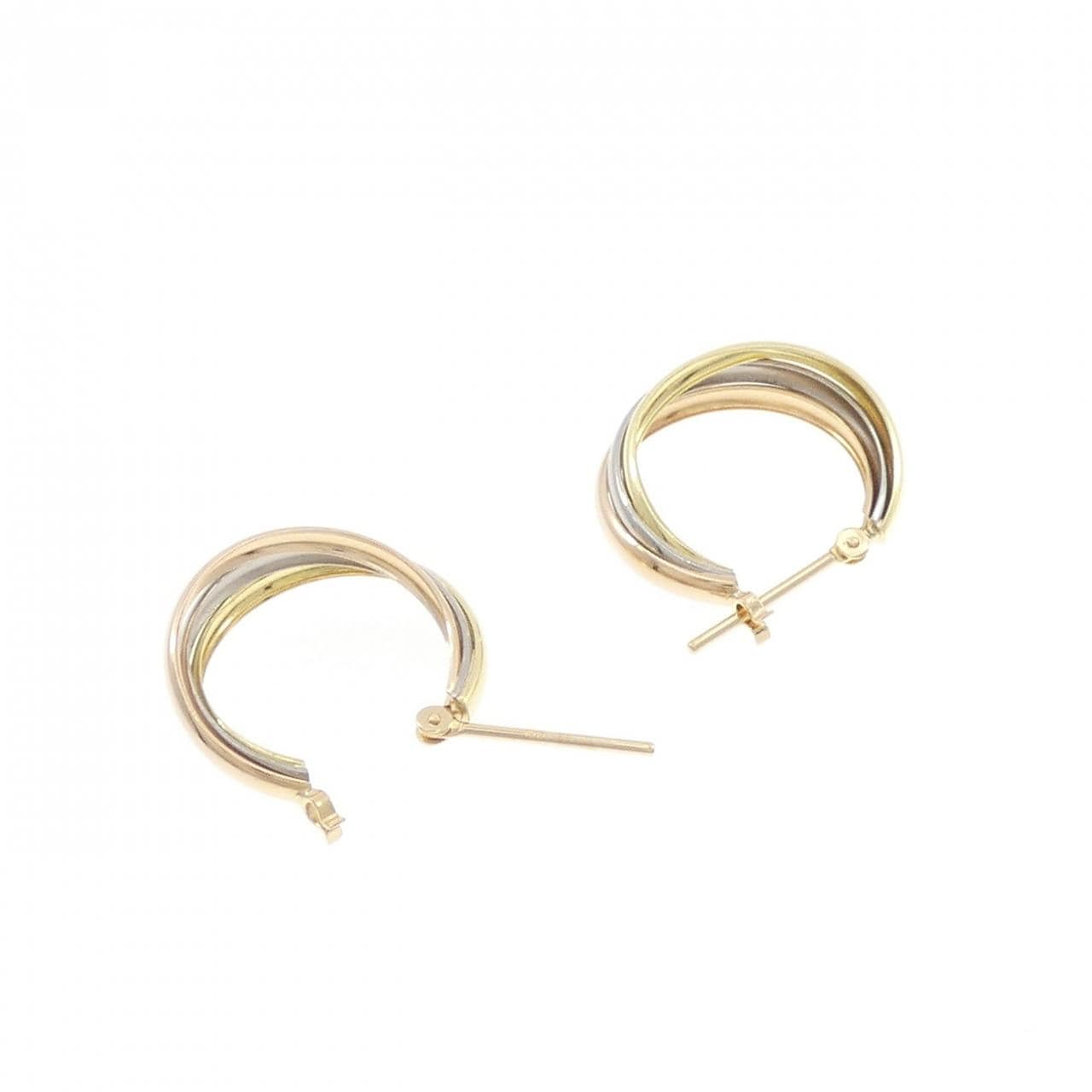 K18スリーカラー ピアス