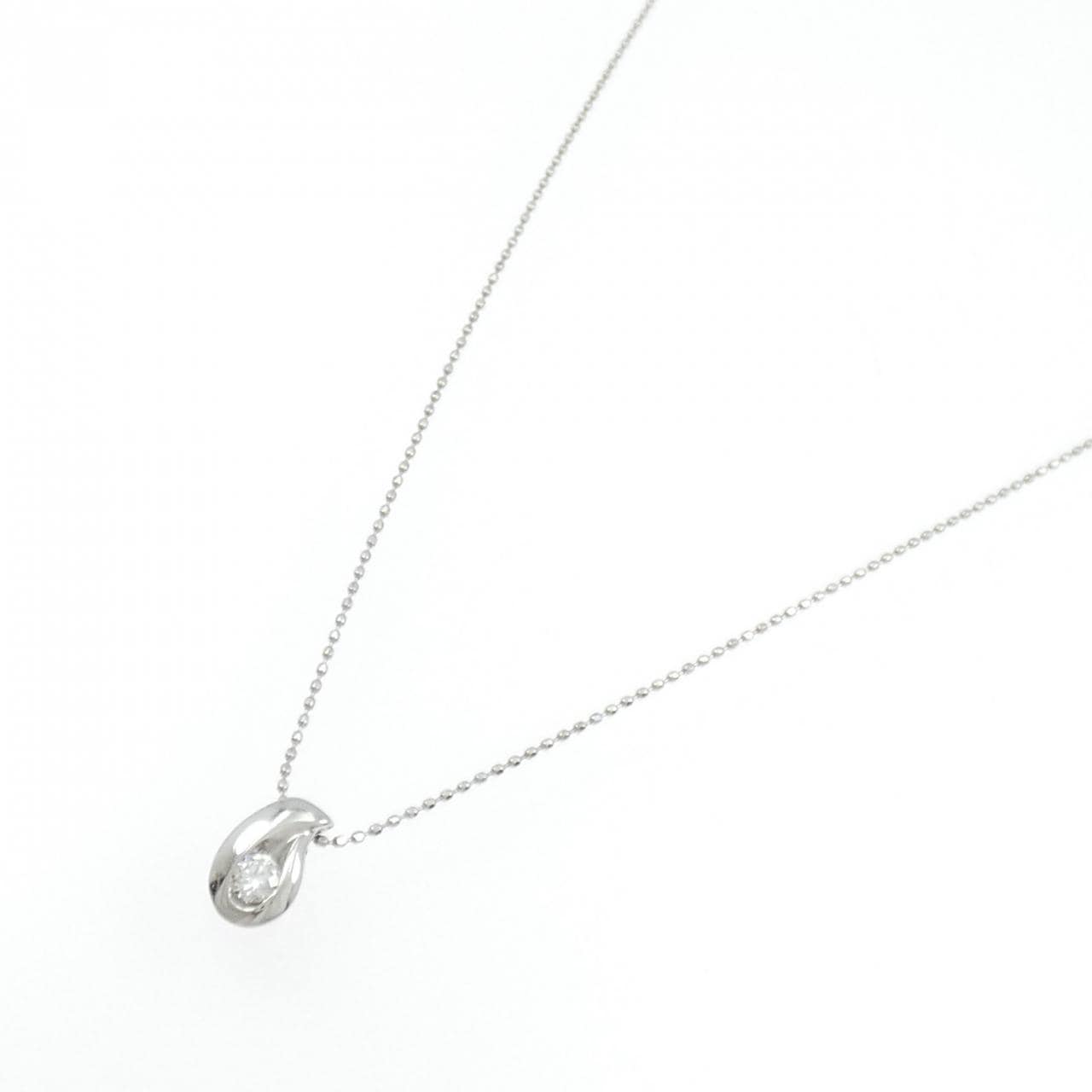 K18WG ダイヤモンド ネックレス 0.109CT