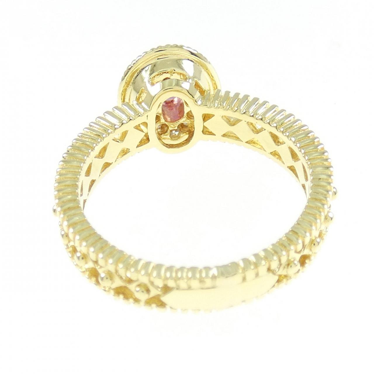 K18YG サファイヤ リング 0.22CT